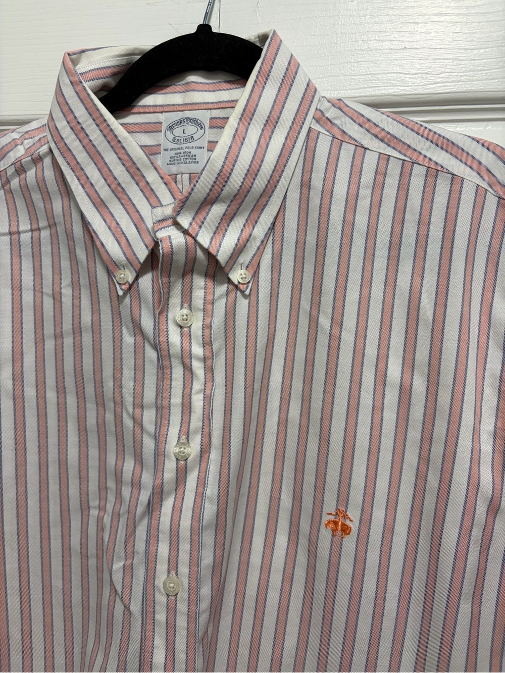 Brooks Brothers Men's Stripe Button-Down Shirt - Pink, Blue & White